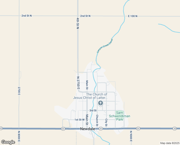 map of restaurants, bars, coffee shops, grocery stores, and more near 3rd Street North in Fremont County