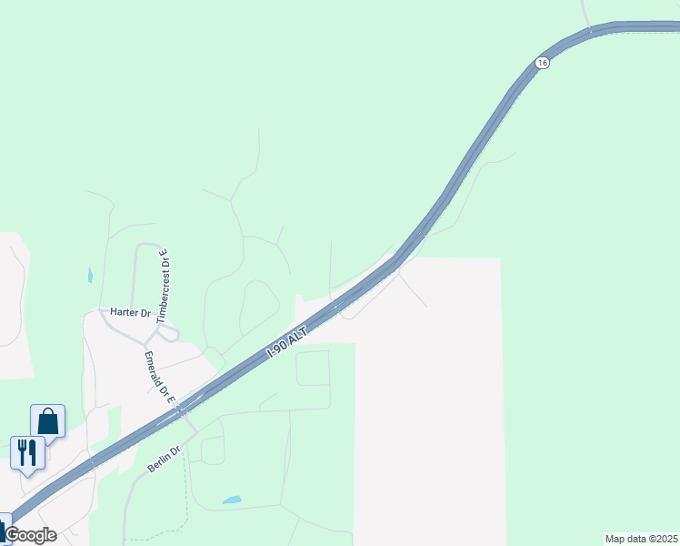 map of restaurants, bars, coffee shops, grocery stores, and more near W4972 Nathan Hill Road in Onalaska