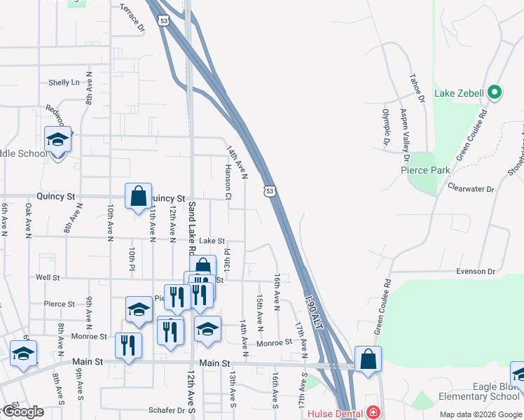 map of restaurants, bars, coffee shops, grocery stores, and more near 632 Herman Court in Onalaska