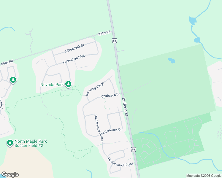 map of restaurants, bars, coffee shops, grocery stores, and more near in Vaughan