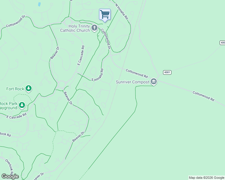 map of restaurants, bars, coffee shops, grocery stores, and more near 18174 Rager Mountain Lane in Sunriver