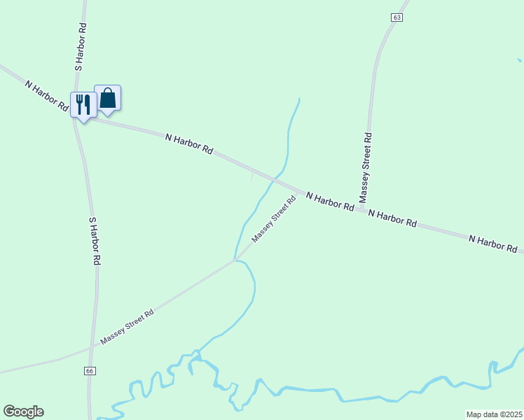 map of restaurants, bars, coffee shops, grocery stores, and more near Massey Street Road in Adams Center