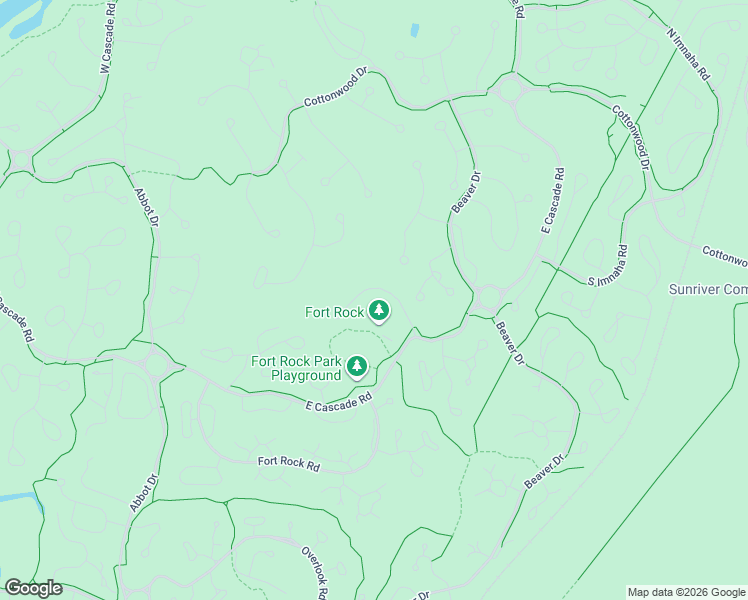 map of restaurants, bars, coffee shops, grocery stores, and more near 17944 Shamrock Lane in Sunriver