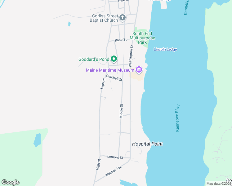 map of restaurants, bars, coffee shops, grocery stores, and more near 168 Middle Street in Bath