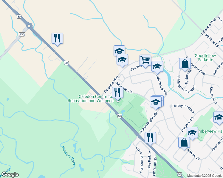 map of restaurants, bars, coffee shops, grocery stores, and more near in Bolton