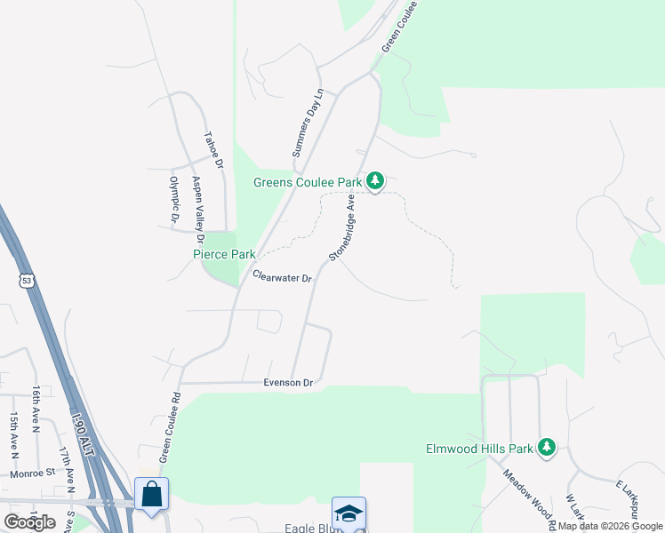 map of restaurants, bars, coffee shops, grocery stores, and more near 732 Stone Bridge Avenue in Onalaska