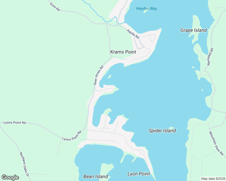 map of restaurants, bars, coffee shops, grocery stores, and more near 16 Evergreen Road in Raymond