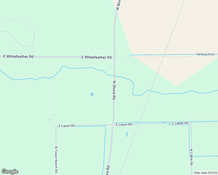map of restaurants, bars, coffee shops, grocery stores, and more near 5411 North Shore Road in Pinconning