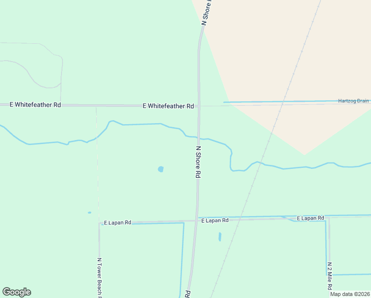 map of restaurants, bars, coffee shops, grocery stores, and more near 5411 North Shore Road in Pinconning