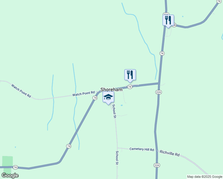 map of restaurants, bars, coffee shops, grocery stores, and more near in Shoreham