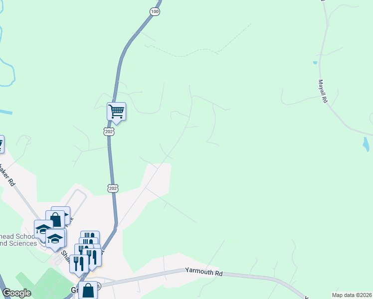 map of restaurants, bars, coffee shops, grocery stores, and more near 52 Colley Hill Road in Gray