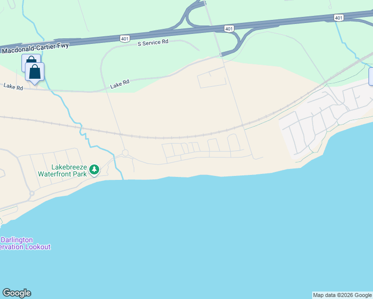 map of restaurants, bars, coffee shops, grocery stores, and more near in Bowmanville