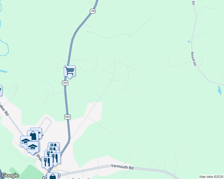 map of restaurants, bars, coffee shops, grocery stores, and more near 52 Colley Hill Road in Gray