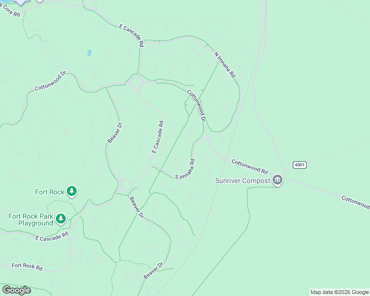 map of restaurants, bars, coffee shops, grocery stores, and more near 57637 Splitrock Lane in Sunriver