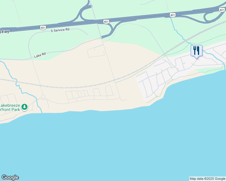 map of restaurants, bars, coffee shops, grocery stores, and more near 132 Sailors Landing in Bowmanville