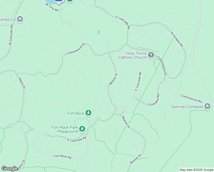 map of restaurants, bars, coffee shops, grocery stores, and more near 18004 Tan Oak Lane in Sunriver