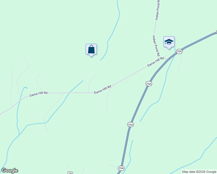 map of restaurants, bars, coffee shops, grocery stores, and more near 321 Dame Hill Road in Orford