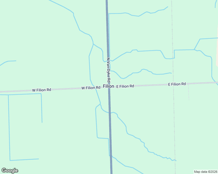 map of restaurants, bars, coffee shops, grocery stores, and more near 3500 North Van Dyke Road in Filion