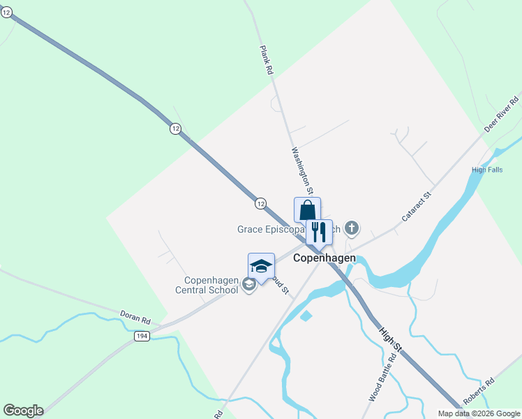 map of restaurants, bars, coffee shops, grocery stores, and more near 9985 Main Street in Copenhagen
