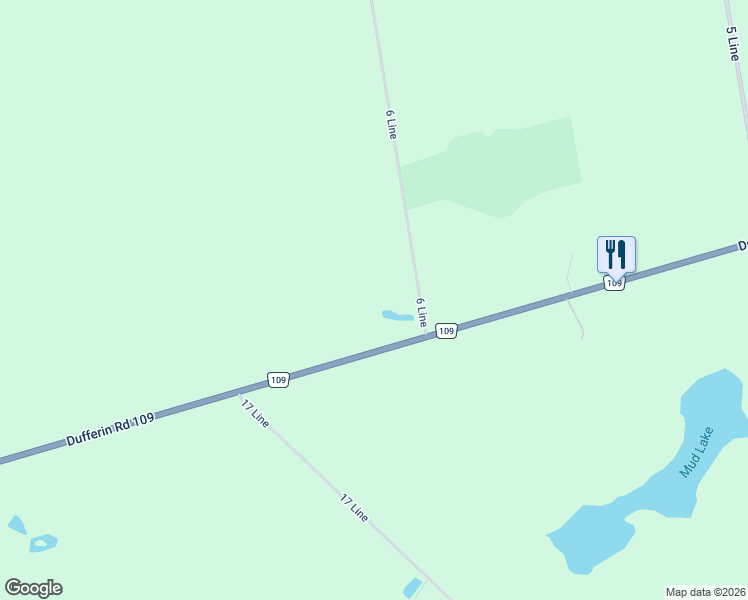 map of restaurants, bars, coffee shops, grocery stores, and more near 373008 6 Line in Amaranth