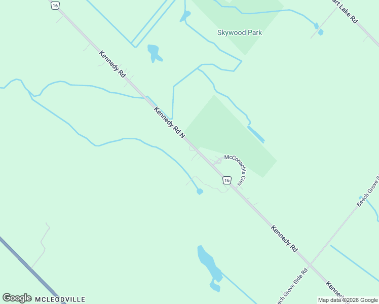 map of restaurants, bars, coffee shops, grocery stores, and more near 19728 Kennedy Road in Regional Municipality of Peel