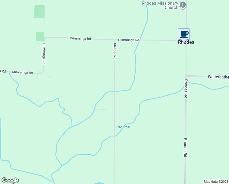 map of restaurants, bars, coffee shops, grocery stores, and more near 3030 Klender Road in Rhodes
