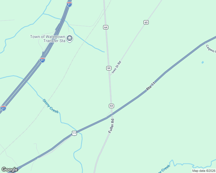 map of restaurants, bars, coffee shops, grocery stores, and more near 15811 County Road 64 in Watertown