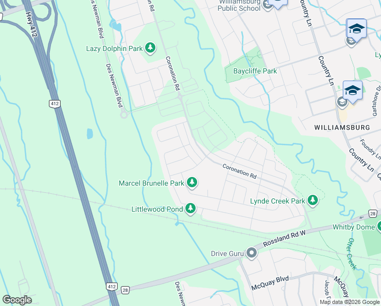 map of restaurants, bars, coffee shops, grocery stores, and more near 21 Hornchurch Street in Whitby
