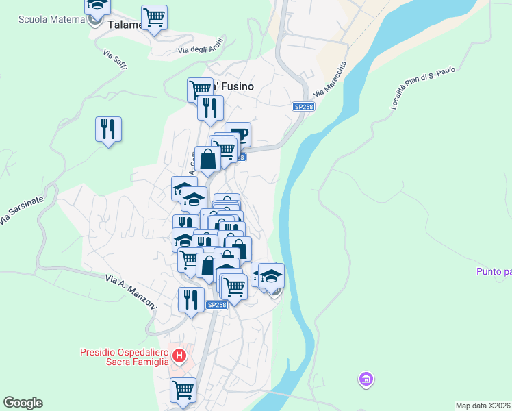 map of restaurants, bars, coffee shops, grocery stores, and more near in Novafeltria