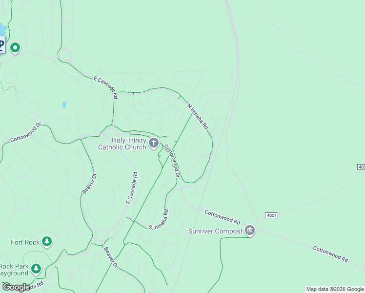 map of restaurants, bars, coffee shops, grocery stores, and more near 57757 Lassen Lane in Sunriver