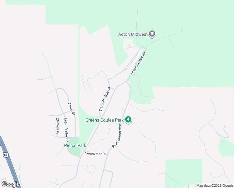 map of restaurants, bars, coffee shops, grocery stores, and more near 950 Green Coulee Road in Onalaska