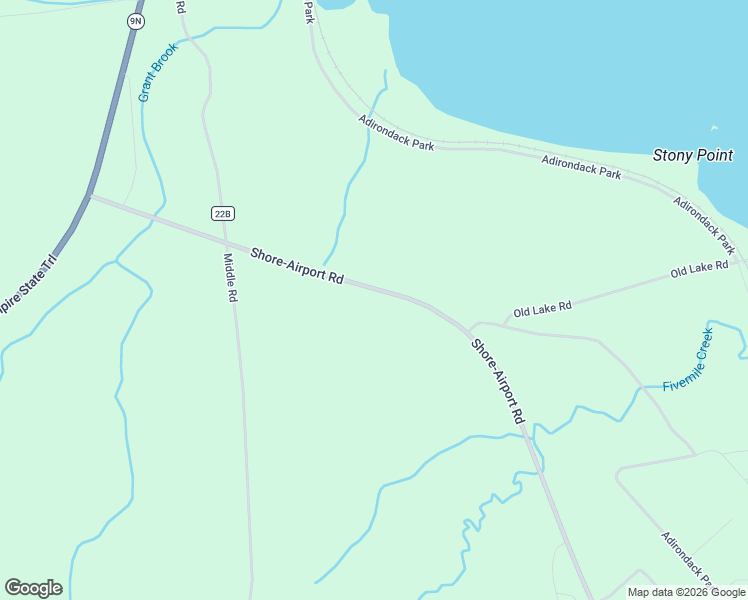 map of restaurants, bars, coffee shops, grocery stores, and more near 1-11 Shore-Airport Road in Ticonderoga