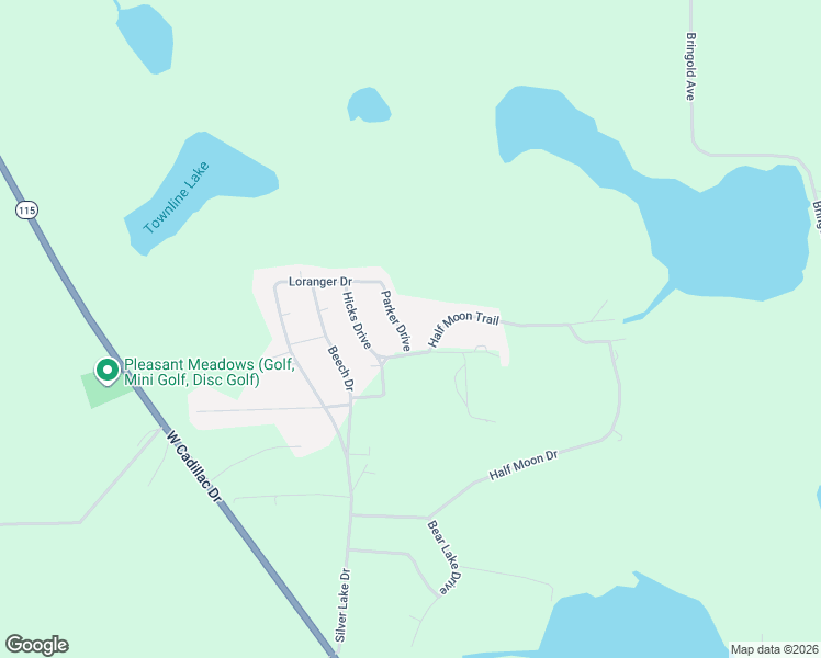 map of restaurants, bars, coffee shops, grocery stores, and more near 6071 Parker Drive in Lake