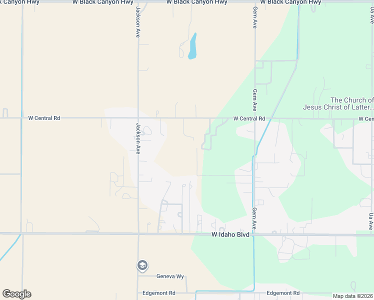 map of restaurants, bars, coffee shops, grocery stores, and more near 1747 West Central Road in Emmett