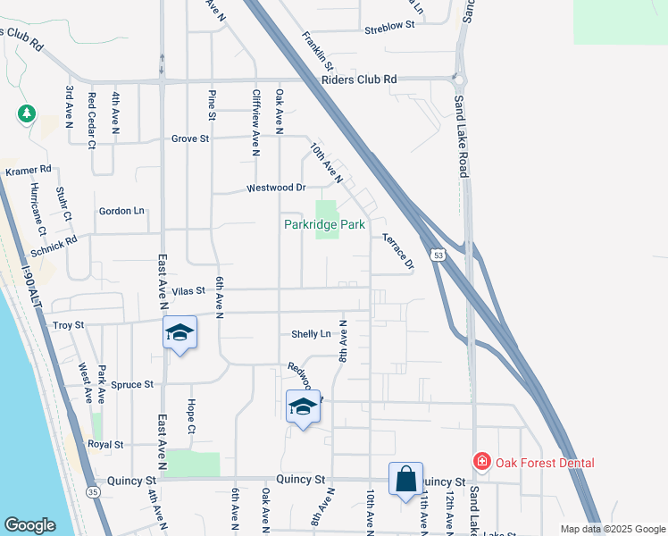 map of restaurants, bars, coffee shops, grocery stores, and more near 1008 Sunrise Ct in Onalaska
