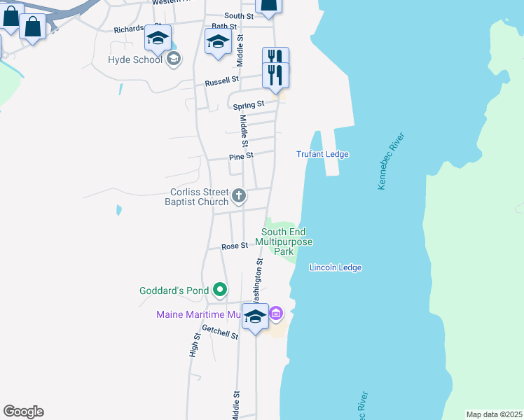 map of restaurants, bars, coffee shops, grocery stores, and more near 14 Weeks Street in Bath