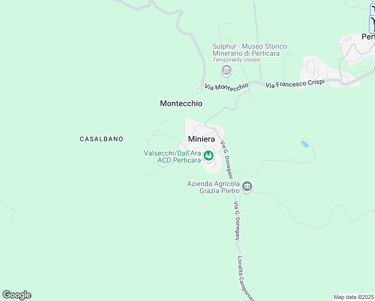 map of restaurants, bars, coffee shops, grocery stores, and more near 93 Via G. Donegani in Miniera