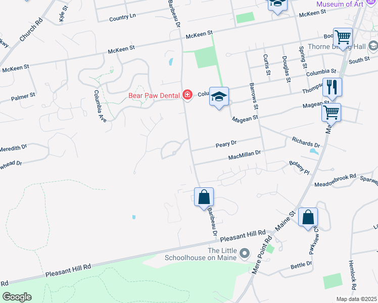 map of restaurants, bars, coffee shops, grocery stores, and more near 60 Baribeau Drive in Brunswick