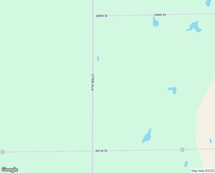 map of restaurants, bars, coffee shops, grocery stores, and more near 379th Avenue in Wessington Springs