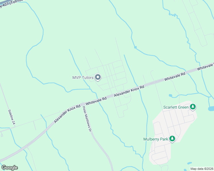 map of restaurants, bars, coffee shops, grocery stores, and more near 3224 Brigadier Avenue in Pickering