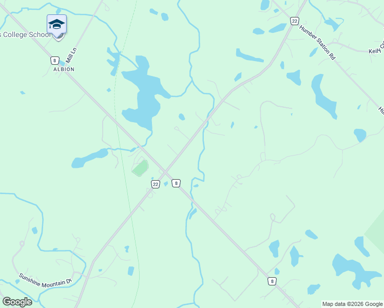 map of restaurants, bars, coffee shops, grocery stores, and more near 7584 Old Church Road in Caledon East