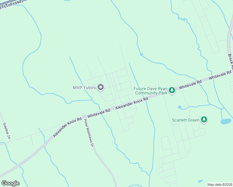 map of restaurants, bars, coffee shops, grocery stores, and more near 3312 Thunderbird Promenade in Pickering