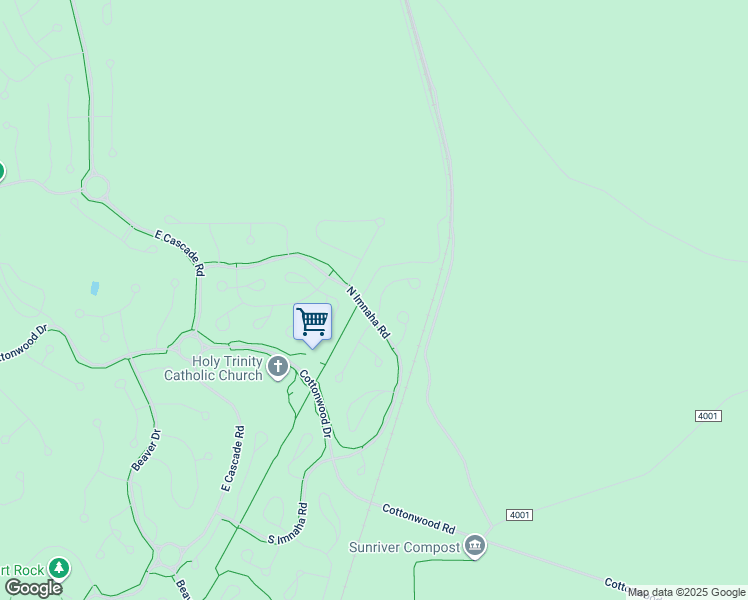 map of restaurants, bars, coffee shops, grocery stores, and more near 18199 Oregon Loop in Sunriver