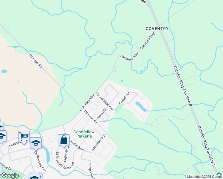 map of restaurants, bars, coffee shops, grocery stores, and more near 99 Senator Way in Bolton
