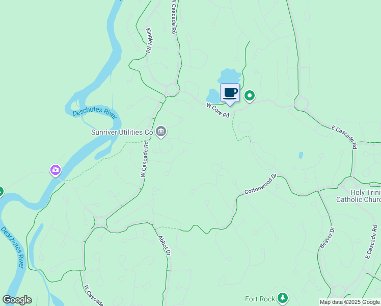 map of restaurants, bars, coffee shops, grocery stores, and more near 17782 Malheur Lane in Sunriver