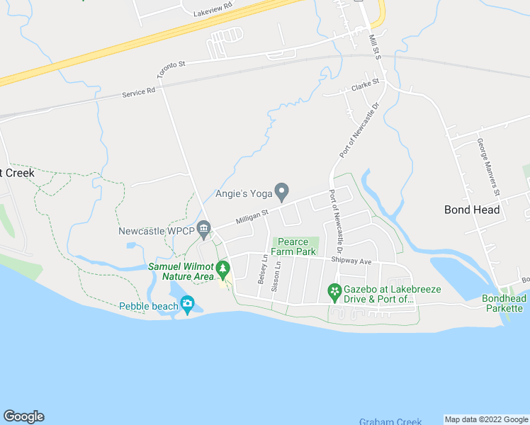 map of restaurants, bars, coffee shops, grocery stores, and more near 100 Milligan Street in Newcastle