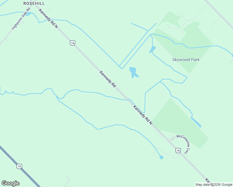map of restaurants, bars, coffee shops, grocery stores, and more near 19976 Kennedy Road in Caledon