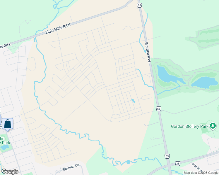map of restaurants, bars, coffee shops, grocery stores, and more near 535 Vine Cliff Boulevard in Markham