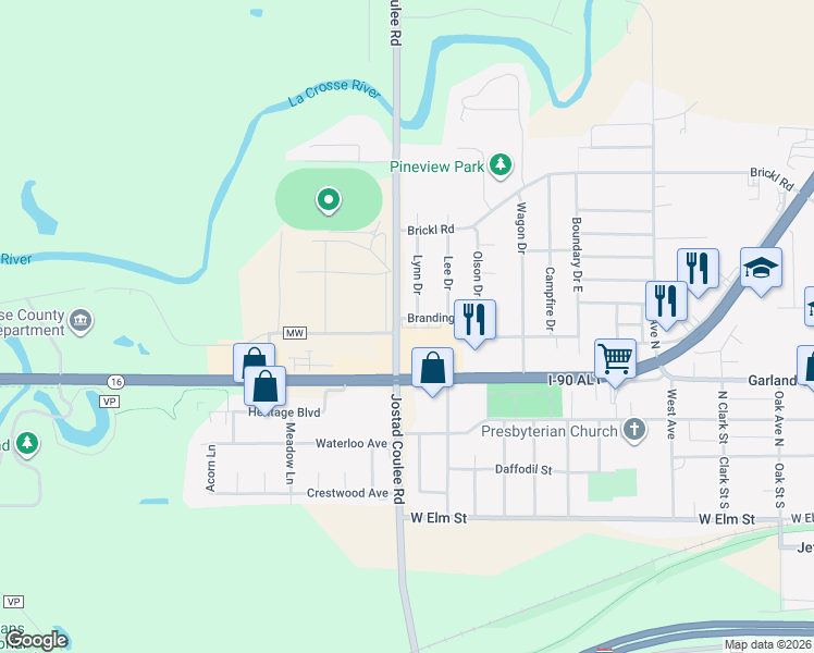 map of restaurants, bars, coffee shops, grocery stores, and more near 1321 Branding Iron Road in West Salem