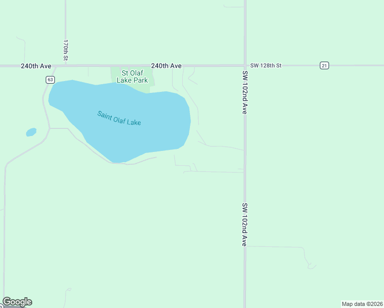 map of restaurants, bars, coffee shops, grocery stores, and more near 23567 180th Street in New Richland